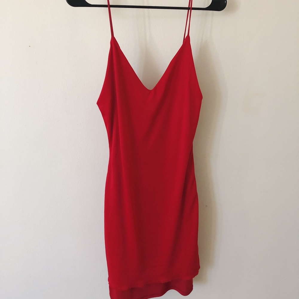 Red bodycon dress